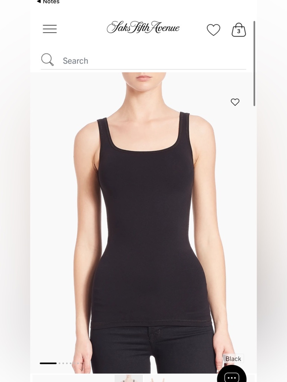 Theory tank top black nwt